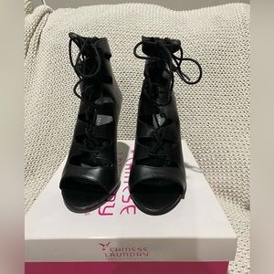 Chinese Laundry lace up leather heel size 9.5🌟